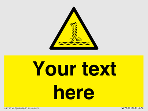 Custom warning artificial waterfall